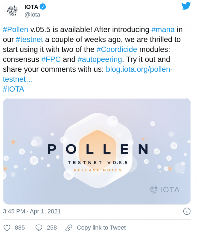 Тестовая сеть Pollen 